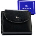 Skórzany portfel damski na zatrzask - Rovicky