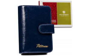 Skórzany portfel damski na zatrzask — Peterson