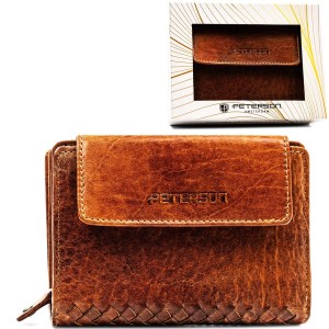 Skórzany portfel damski RFID - Peterson
