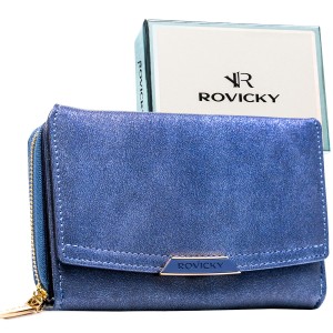 Średni portfel damski ze skóry ekologicznej  - Rovicky