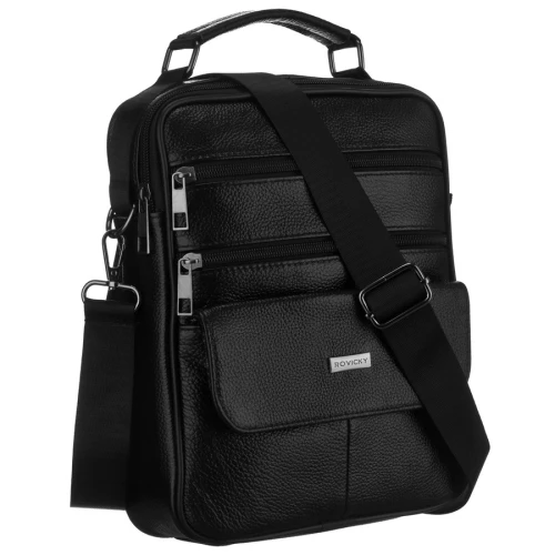 Praktyczna listonoszka męska ze skóry naturalnej  - Rovicky