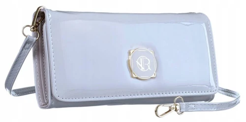 Elegancka torebka-portfel 2w1 w szarym kolorze  - Rovicky