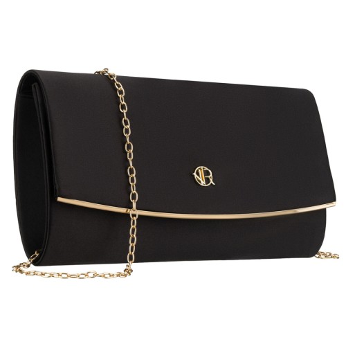 Czarna, wizytowa torebka damska - Rovicky