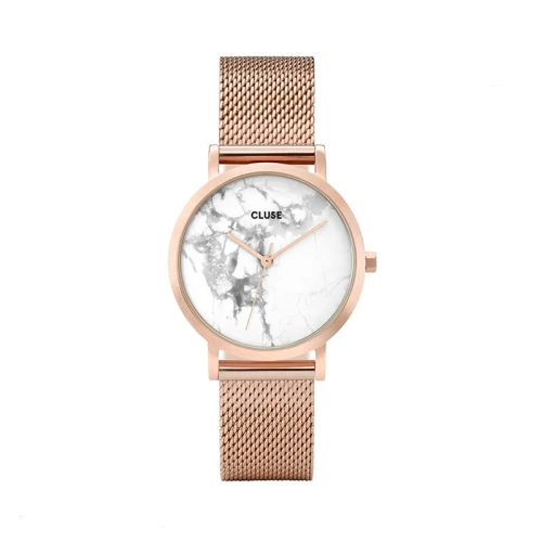 Zegarek damski CLUSE La Roche Petite Mesh Rose Gold/White Marble CL40107