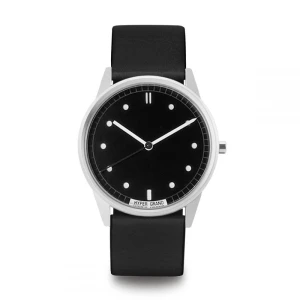 Zegarek HYPERGRAND 01NATO Silver Black CLASSIC BLACK LEATHER CW01SBBLK