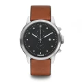 Zegarek HYPERGRAND MAVERICK Chrono Silver Black CLASSIC HONEY LEATHER CWC4SBHNY