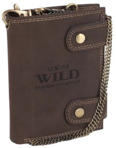 Portfel męski z mosiężnym łańcuchem — Always Wild