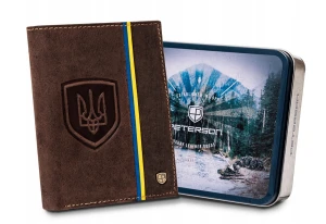 Skórzany portfel męski z systemem RFID — Peterson