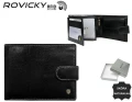 Klasyczny skórzany portfel męski RFID - Rovicky