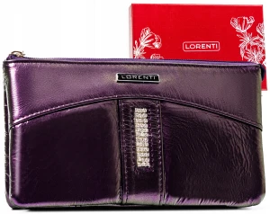 Portfel na zamek z breloczkiem w zestawie - Lorenti