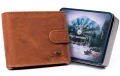 Portfel męski ze skóry naturalnej, RFID Protect - Peterson