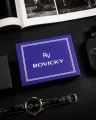 Skórzany, pionowy portfel męski - Rovicky