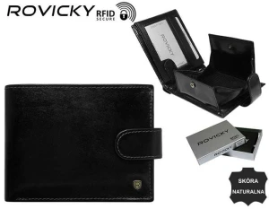 Elegancki portfel męski RFID - Rovicky