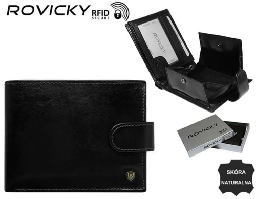 Elegancki portfel męski RFID - Rovicky