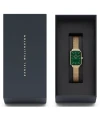 ZEGAREK DAMSKI DANIEL WELLINGTON Quadro Pressed Evergold Emerald 20mm DW00100561