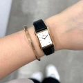 ZEGAREK DAMSKI DANIEL WELLINGTON Bound Black Crocodile Rose Gold 24mm DW00100698