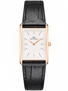 ZEGAREK DAMSKI DANIEL WELLINGTON Bound Black Crocodile Rose Gold DW00100693
