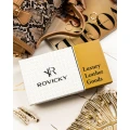 Czarny portfel-piórnik damski z lakierowanej skóry naturalnej  RFID - Rovicky