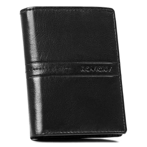 Duży, skórzany portfel męski w czarnym kolorze  RFID - Rovicky