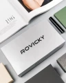 Skórzany portfel damski na karty z ochroną RFID  - Rovicky